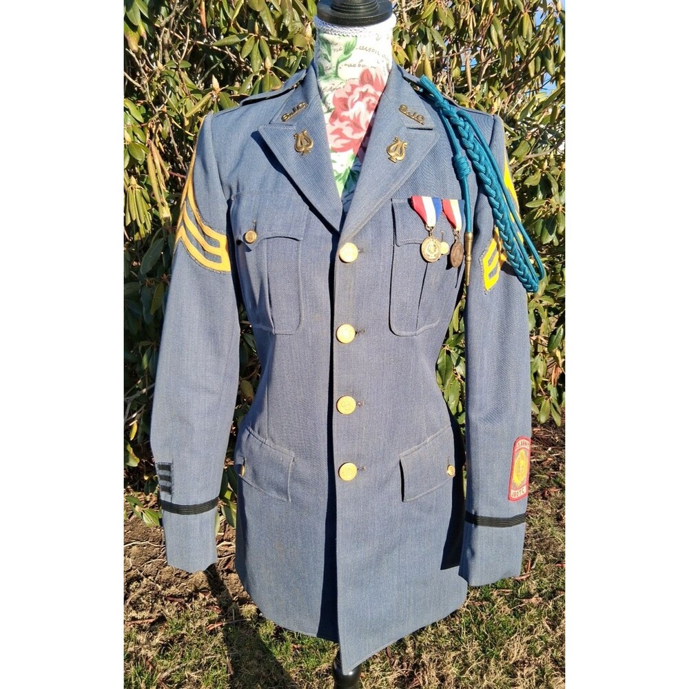 Vintage 60s 70s Army JROTC Military Academy Jacket 32R St Johns Dress Blues